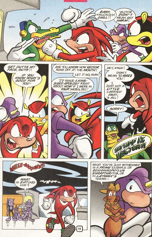 Sonic The Hedgeblog on X: Mighty The Armadillo's introduction panel from  Archie Comic's 'Knuckles Chaotix' 48 page special. [@Sonic_Hedgeblog]  [Patreon]   / X