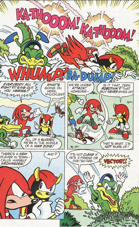 Sonic The Hedgeblog on X: Mighty The Armadillo's introduction panel from  Archie Comic's 'Knuckles Chaotix' 48 page special. [@Sonic_Hedgeblog]  [Patreon]   / X